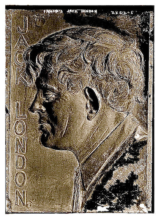 Jack London bas relief no known date-2013 Photograph by David Lee Guss
