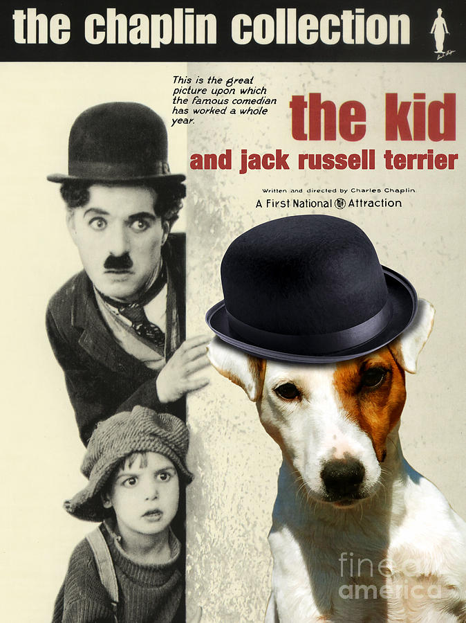 Jack Russell Terrier Art Canvas Print - The Kid Movie Poster Painting by Sandra Sij