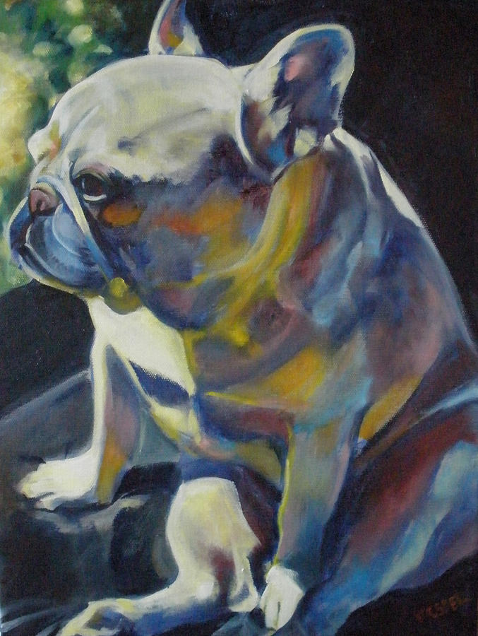 Animal Painting - Jack the French Bulldog by Kaytee Esser