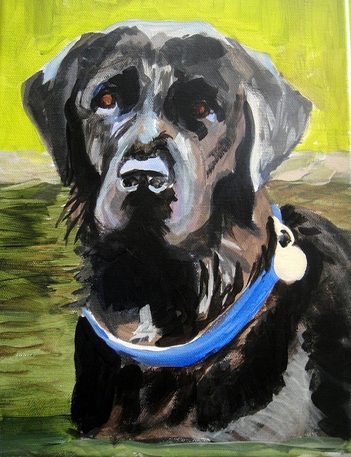 Jack the Lab Painting by Edith Hunsberger
