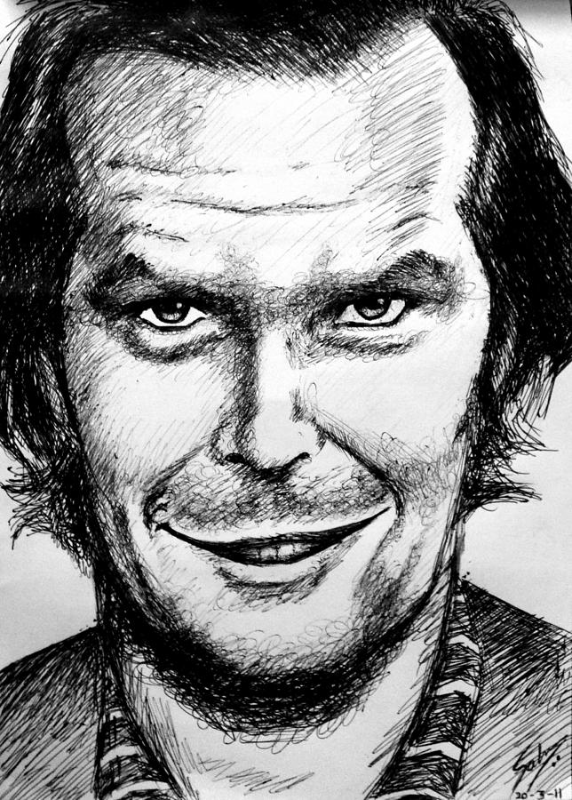 Jack Nicholson #2 Drawing by Salman Ravish