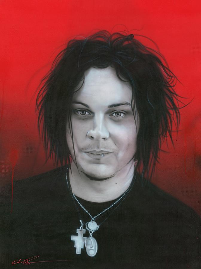 Hollywood Painting - Jack White by Christian Chapman Art