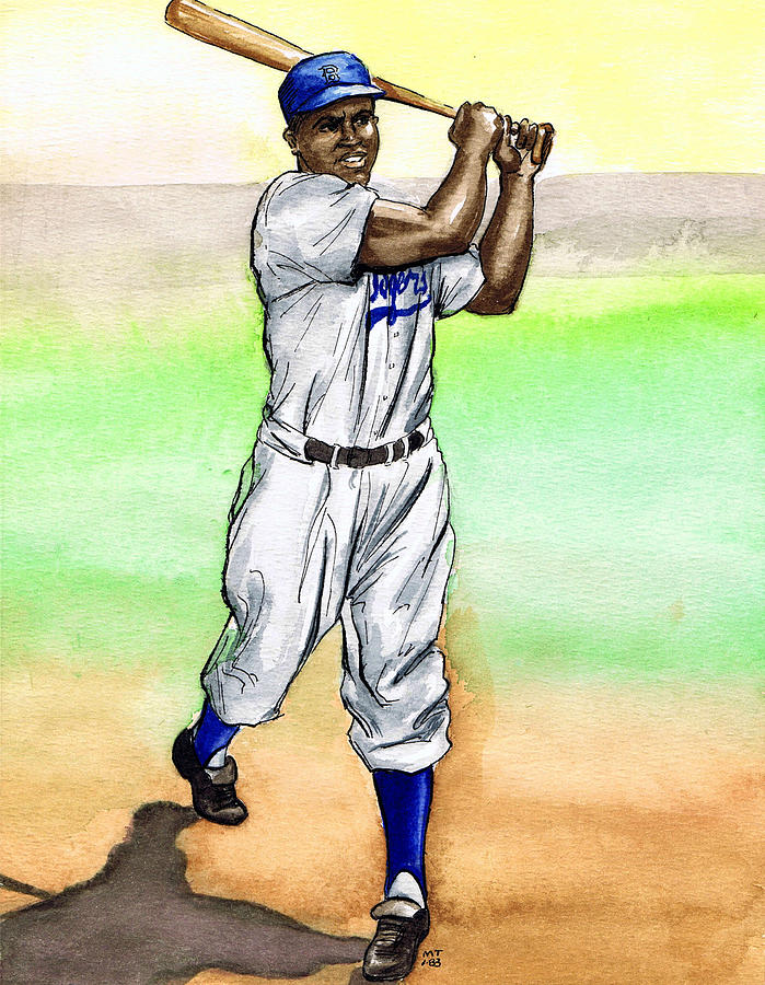 clip art jackie robinson jersey drawing