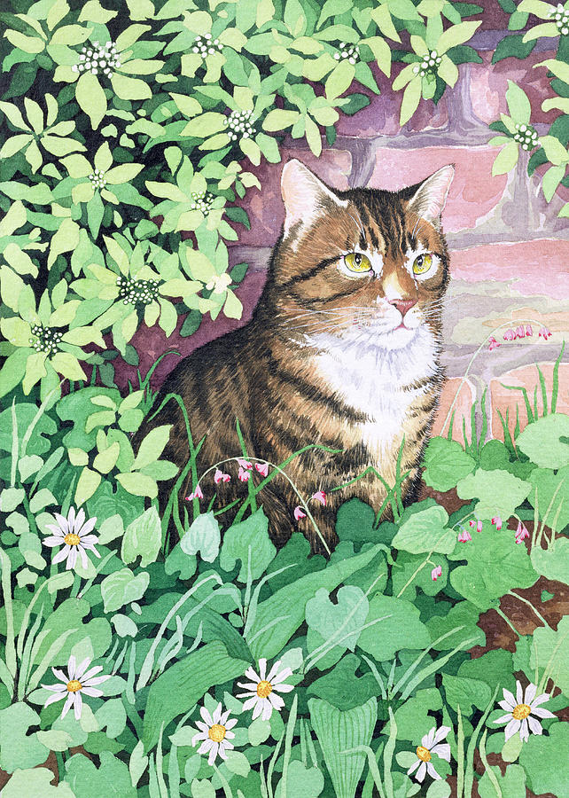 Jackie's Cat Painting by Suzanne Bailey