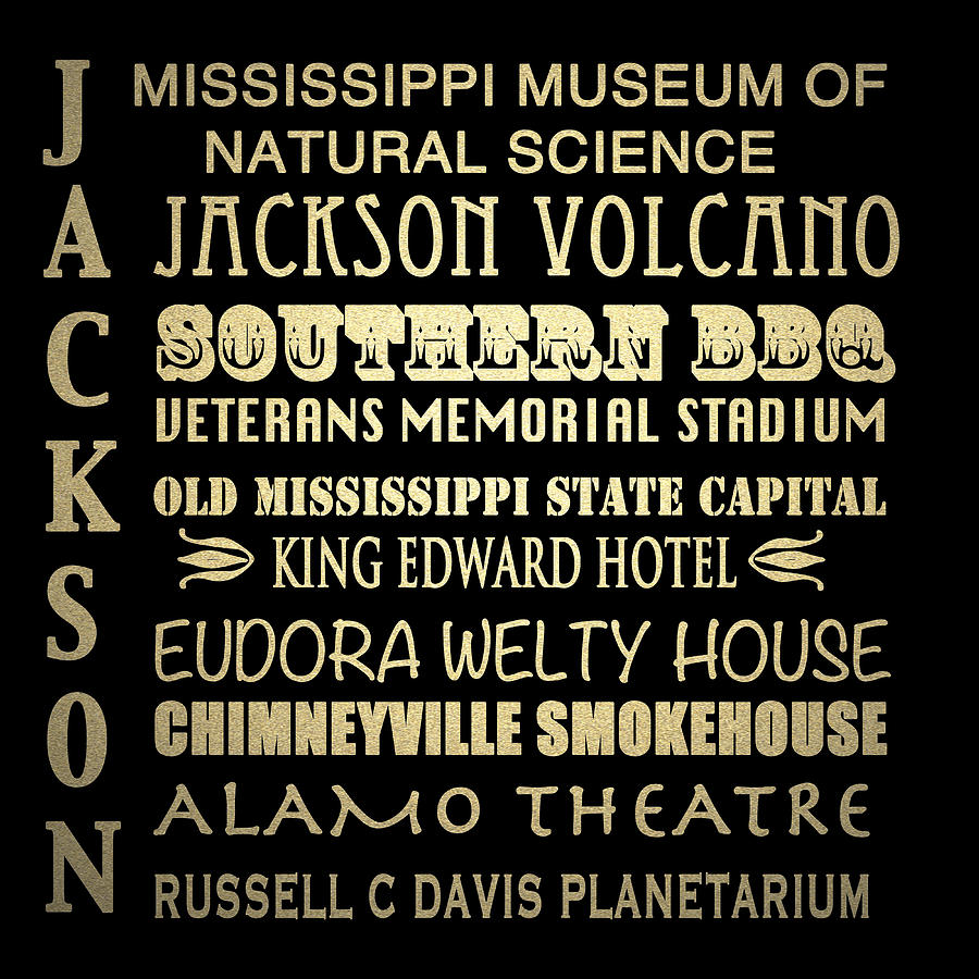 Jackson Mississippi Famous Landmarks Digital Art by Patricia Lintner