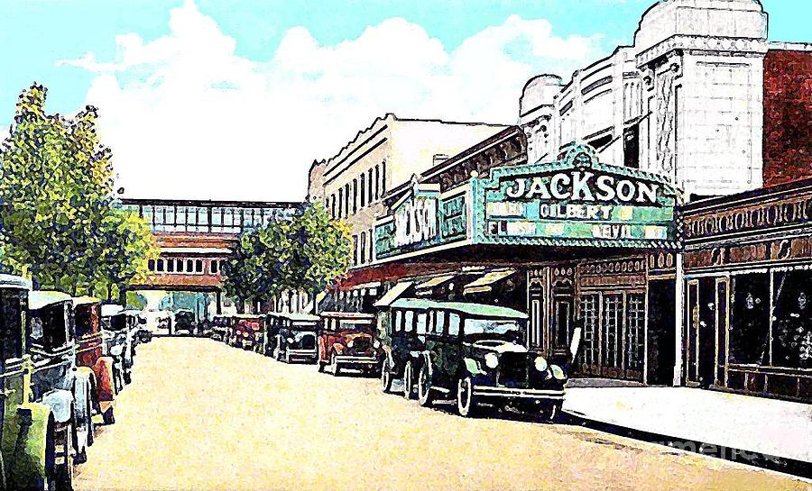 Historic Architecture Painting - Jackson Theatre In Jackson Hts Queens N Y 1929 by Dwight Goss