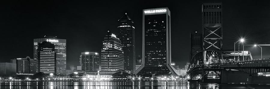 Jacksonville Black and White Panorama Photograph by Frozen in Time Fine Art Photography