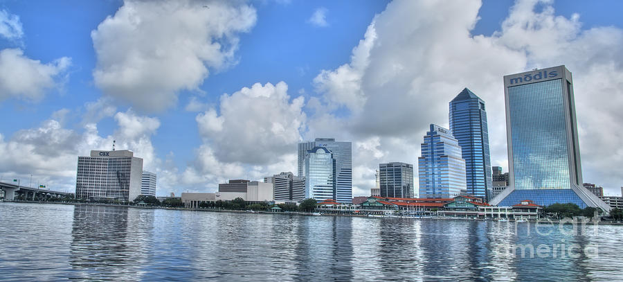 Jacksonville business district HDR Photograph by Ules Barnwell