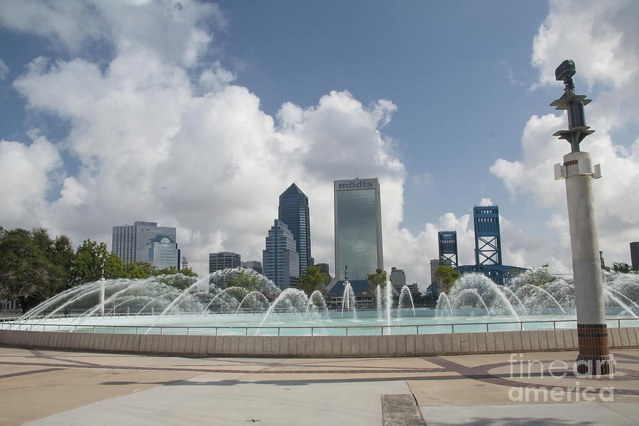 Jacksonville friendship fountain Photograph by Ules Barnwell