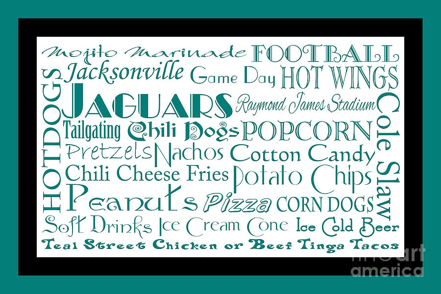 Jacksonville Jaguars Game Day Food 2 Digital Art by Andee Design