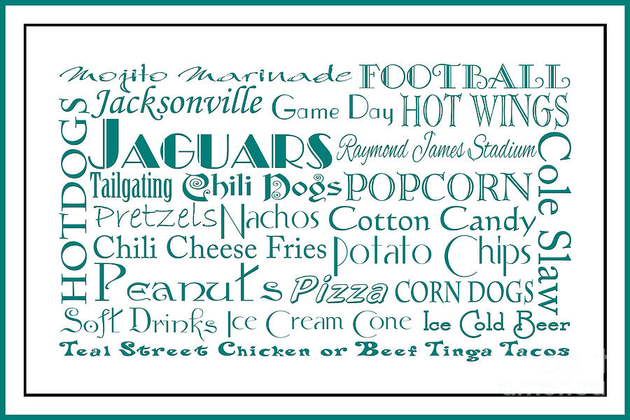 Jacksonville Jaguars Game Day Food 3 Digital Art by Andee Design