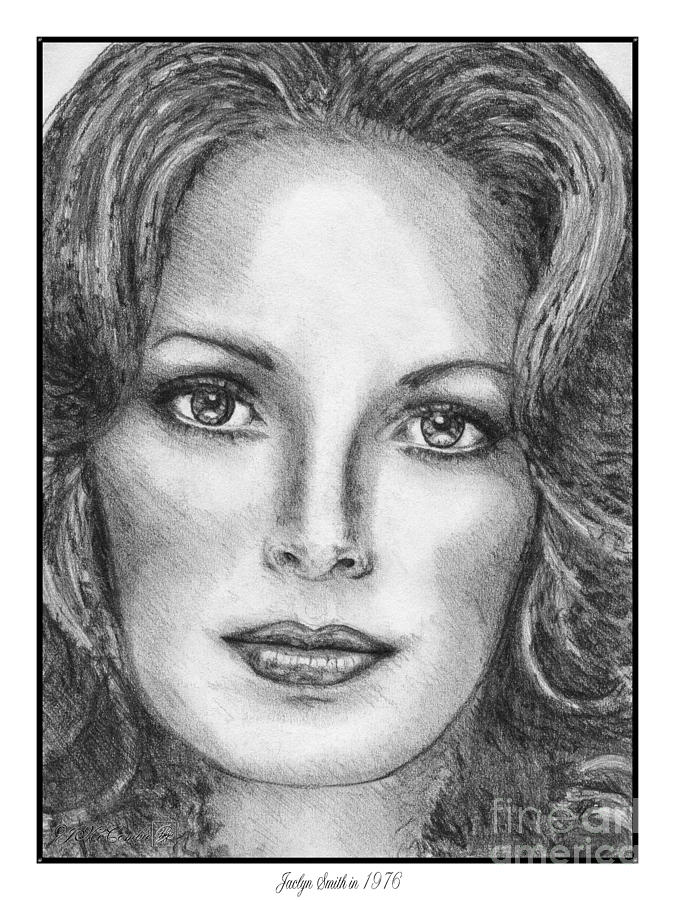 Celebrity Drawing - Jaclyn Smith in 1976 by J McCombie