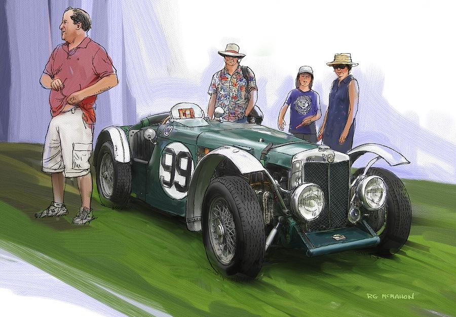 Transportation Painting - Jacobsen MG N Magnette Special by RG McMahon
