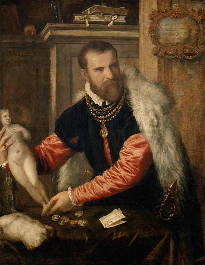 Titian Painting - Jacopo Strada by Titian