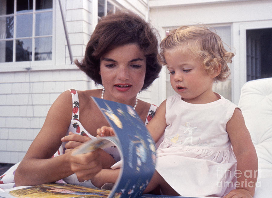 Jacqueline and Caroline Kennedy at Hyannis Port 1959 #4 Photograph by The Harrington Collection