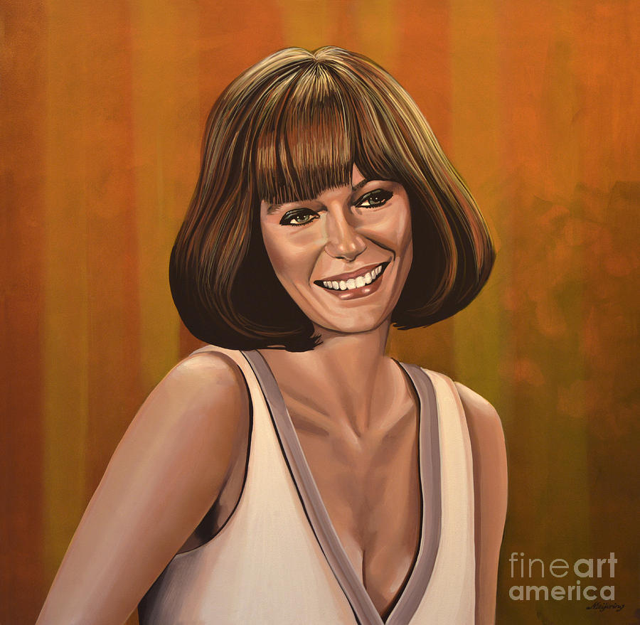 Casino Royale Painting - Jacqueline Bisset Painting by Paul Meijering