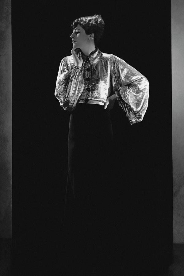 Jacqueline Quesnel Wearing Lanvin Photograph by Horst P. Horst