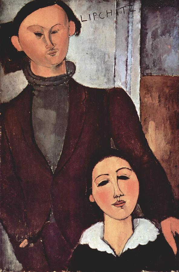 Amedeo Modigliani Painting - Jacques and Berthe Lipchitz by Celestial Images