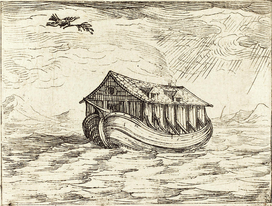 Jacques Drawing - Jacques Callot French, 1592 - 1635, Noahs Ark by Quint Lox