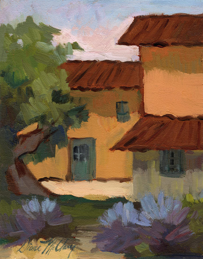 Jacques Farm in Provence Painting by Diane McClary