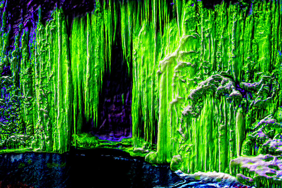 Colorful Painting - Jade Crystal Cave by Bruce Nutting