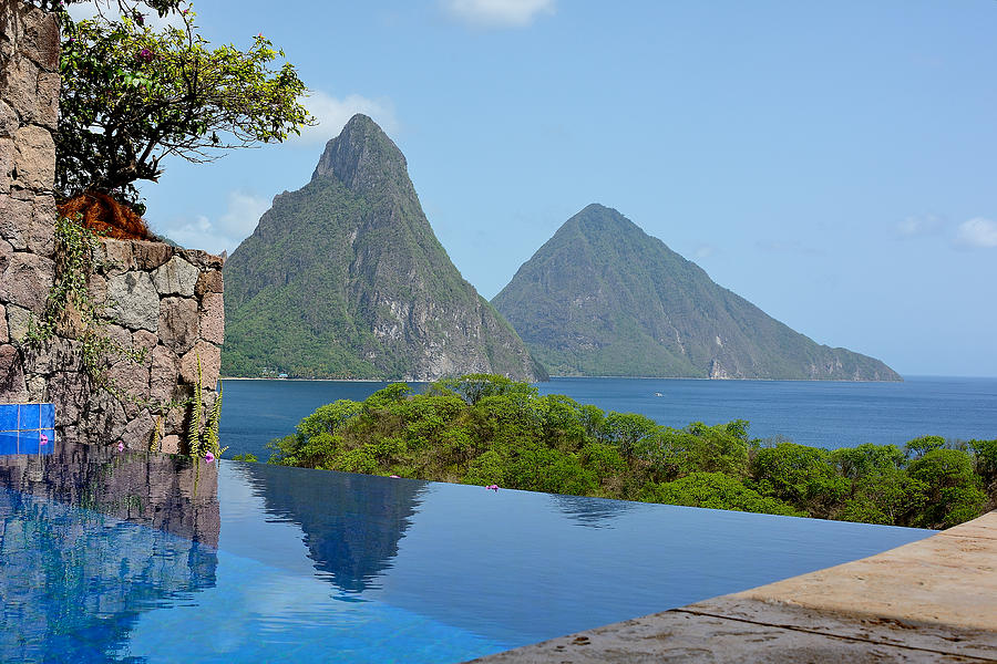 Jade Mountain Infinity Pool Photograph by Brendan Reals