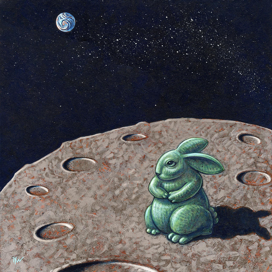 Jade Rabbit On The Moon Painting By Holly Wood