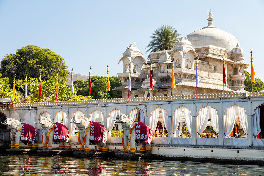 Jag Mandir Palace, Lake Pichola, Udaipur in Rajasthan, India Photograph by B&M Noskowski
