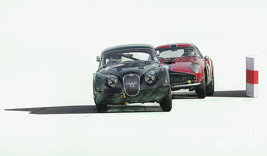 Jag V Ferrari Digital Art by Roger Lighterness