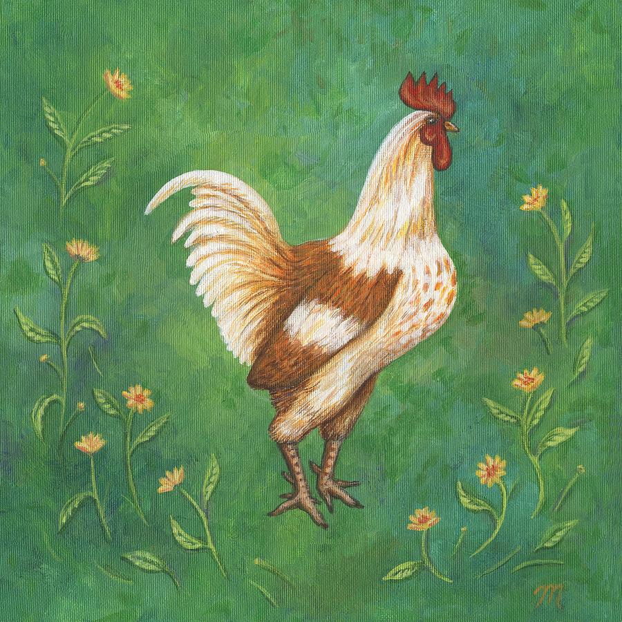 Animal Painting - Jagger the Rooster by Linda Mears