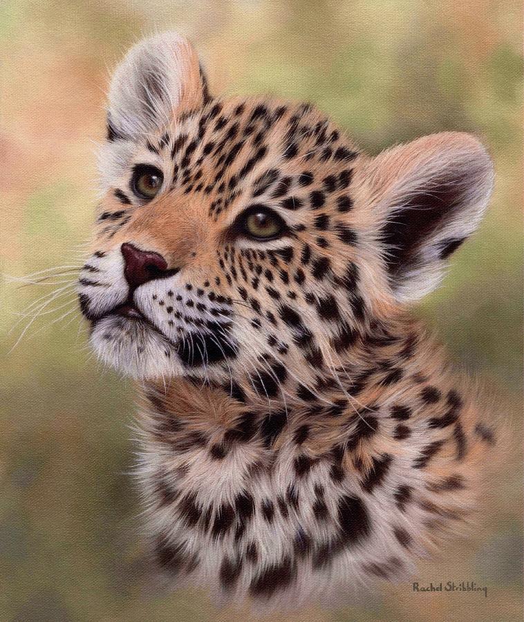 Wildlife Painting - Jaguar Cub Painting by Rachel Stribbling