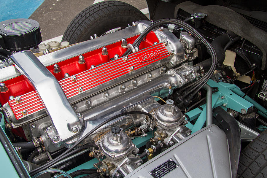 Jaguar E Type Engine Photograph by Roger Mullenhour