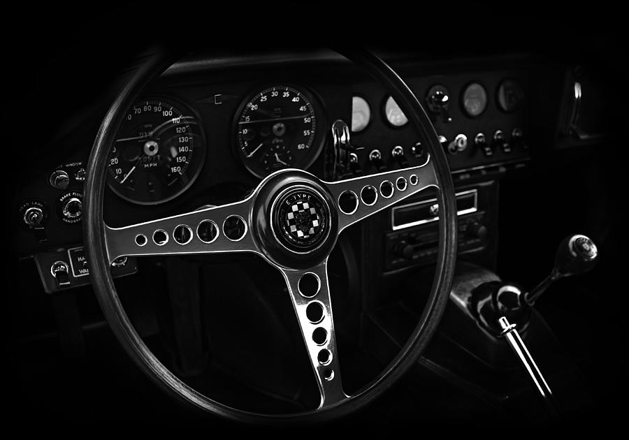 Car Photograph - Jaguar E Type Interior by Mark Rogan