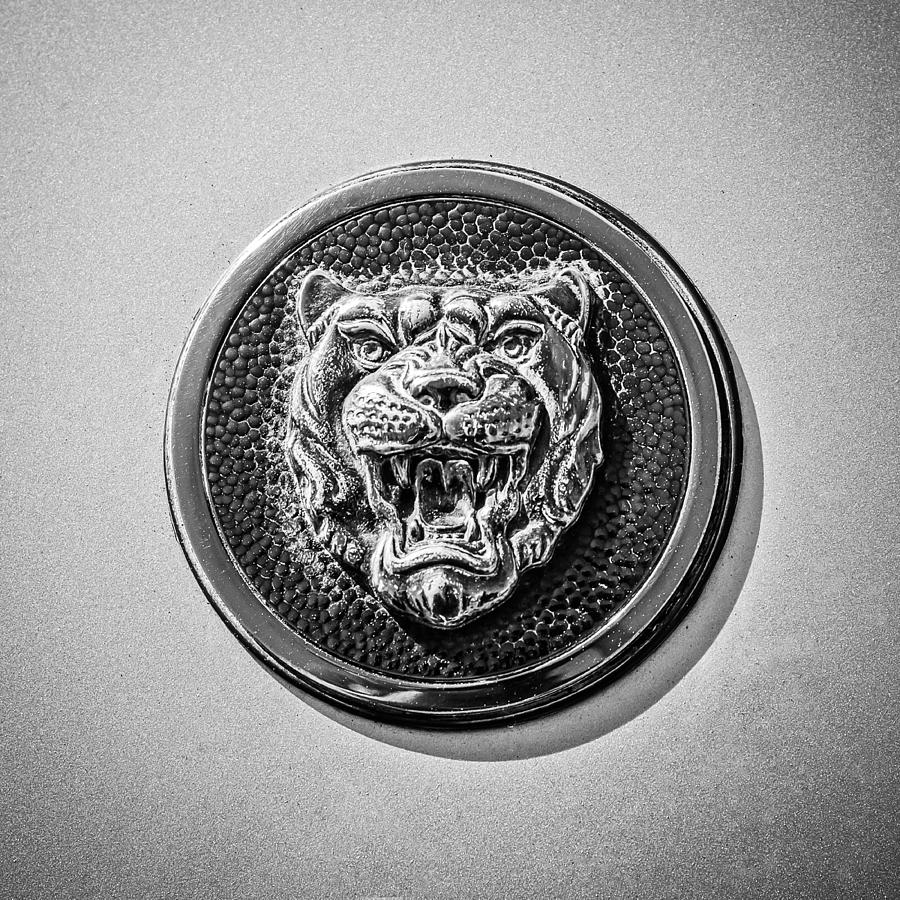 Jaguar Emblem -0056bw Photograph by Jill Reger | Fine Art America