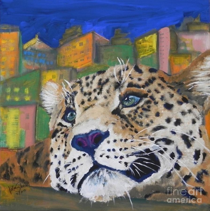 Supplanted Sad Jaguar Painting by Jolanta Shiloni