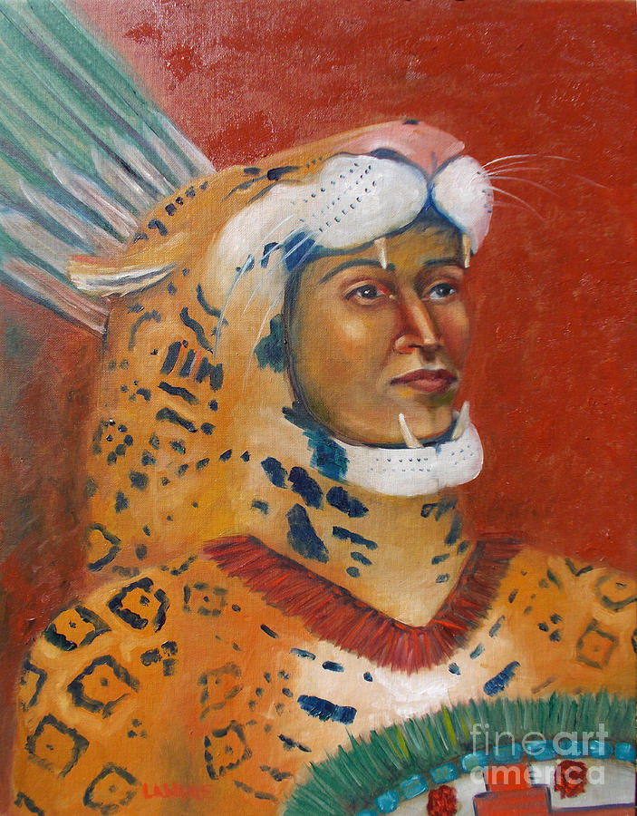 Jaguar Knight Popoca Painting by Lilibeth Andre