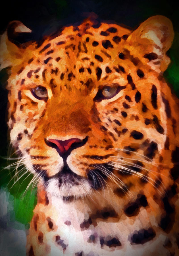 Jaguar Painting by Michael Pickett