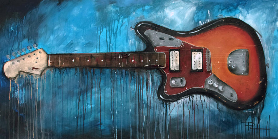 Kurt Cobain Painting - Jaguar Nirvana by Sean Parnell
