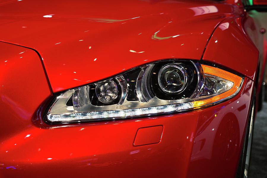 Jaguar Xjr Headlights Photograph by Jim West