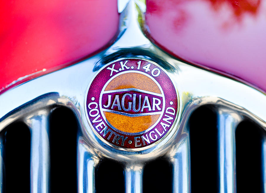 Jaguar X.K. 140 Logo II Photograph by Ronda Broatch