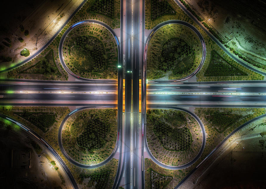 Aerial Photograph - Jahra Road by Faisal Alnomas