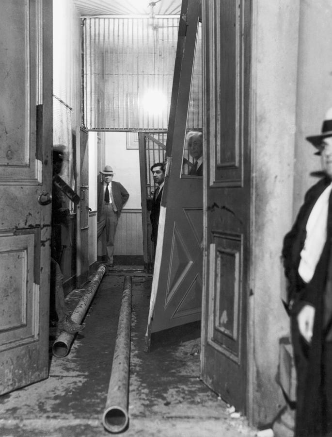 San Jose Photograph - Jail After Lynch Mob Breaks In by Underwood Archives
