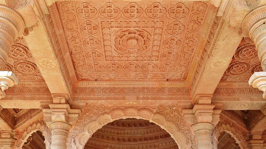 Jain Temple Ceiling - Amarkantak India Photograph by Kim Bemis