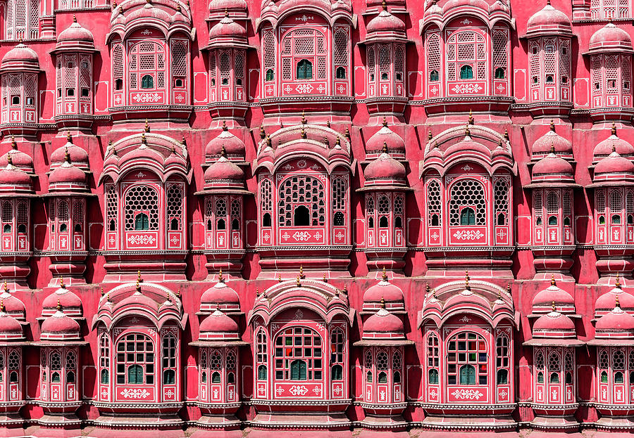 Jaipur The Pink Hawa Mahal Background Photograph by Peerawat Kamklay Jaipur The Pink Hawa Mahal Background Photograph by Peerawat Kamklay