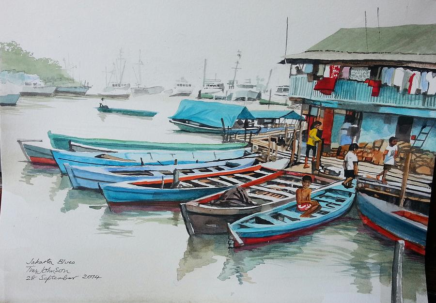 Jakarta Blues  Painting by Tim Johnson