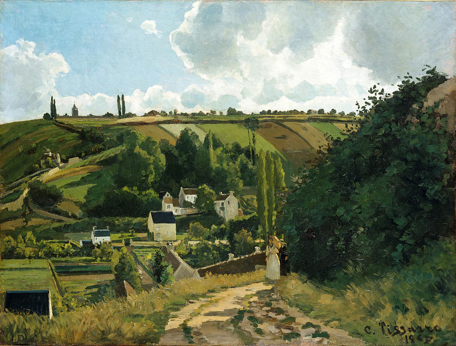 Jalais Hill. Pontoise Painting by Camille Pissarro