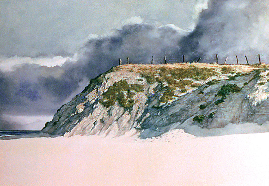 Jalama Cliff Painting by Tom Wooldridge