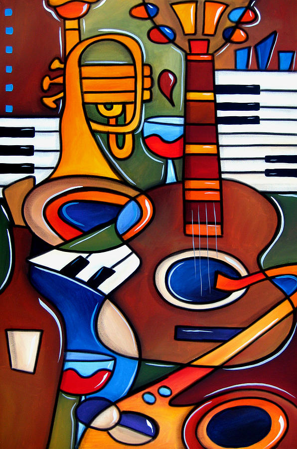 Abstract Painting - Jam Session by Fidostudio by Tom Fedro