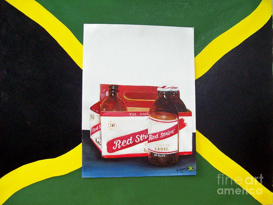 Jamaica National Beer Painting by Kenneth Harris