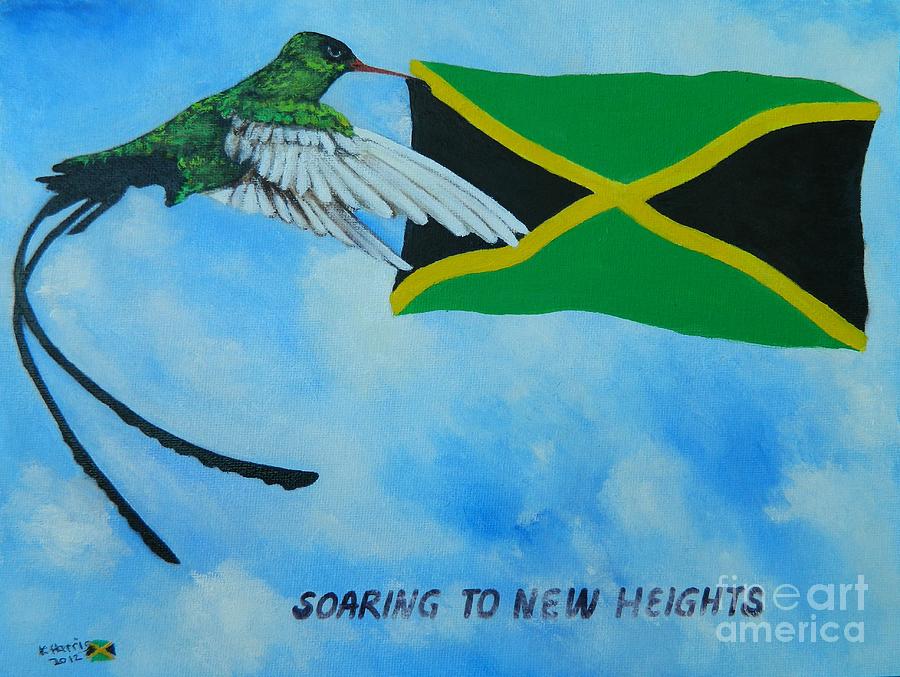 Jamaica Soaring To New Heights Painting by Kenneth Harris